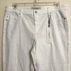 LIVERPOOL Eco Cropped White Denim Jean Pants Women's Size 14